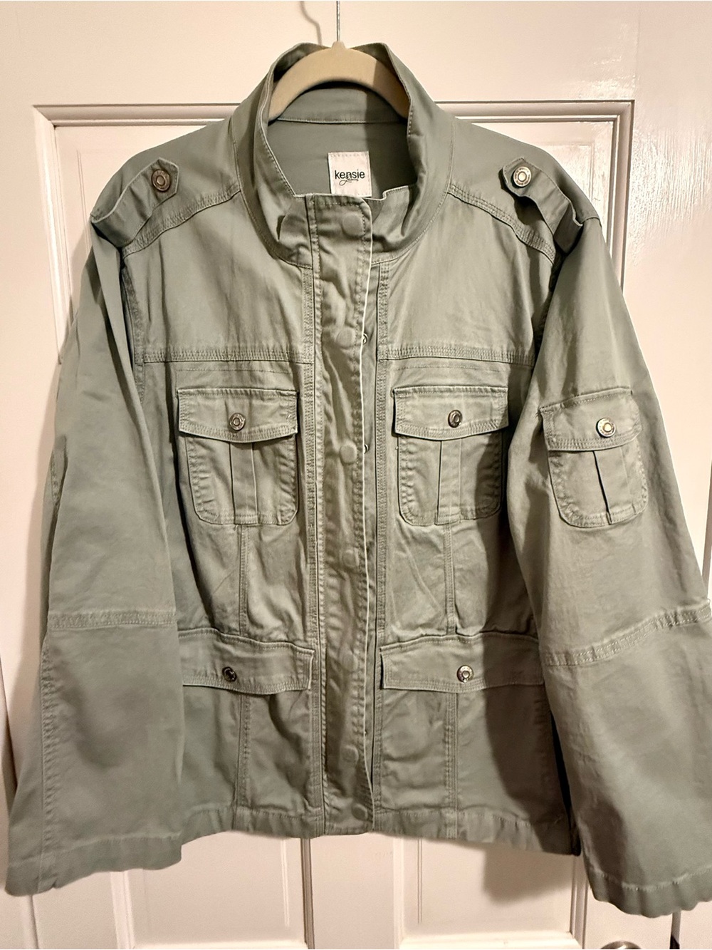 Kensie Jeans Seafoam/Sage Green Cargo Jacket